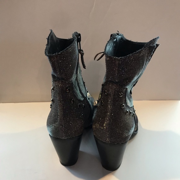 Stuart Weitzman Shimmer Studded Western Bootie - Picture 5 of 7
